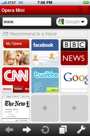 Opera Mini 5.0 Apple iPhone iTunes Store